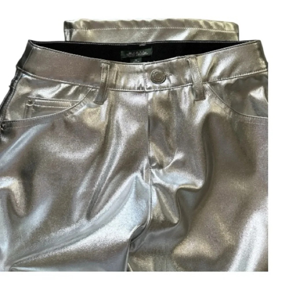 Wild Fable silver faux leather jeans size 00 NWOT EB0058 - Picture 4 of 4
